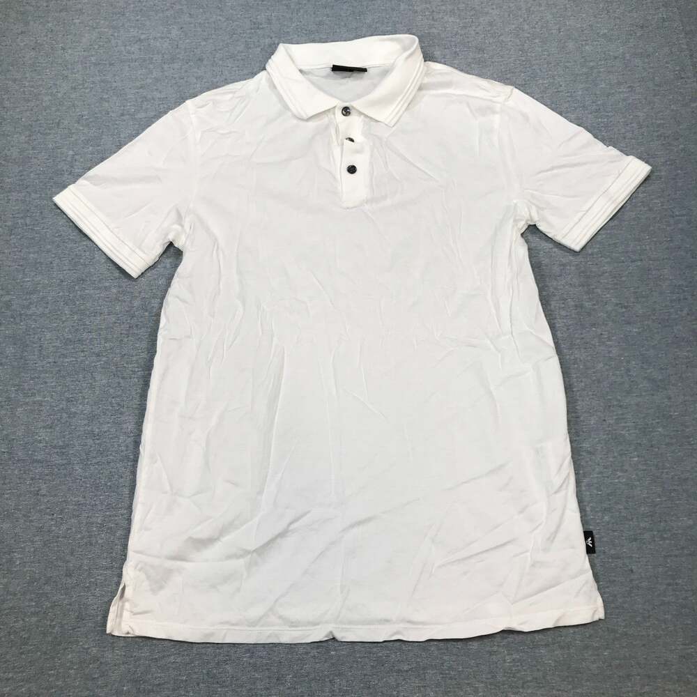 Emporio Armani Men's Large Polo Shirt 100% Cotton White Short Sleeve Flaw BN10